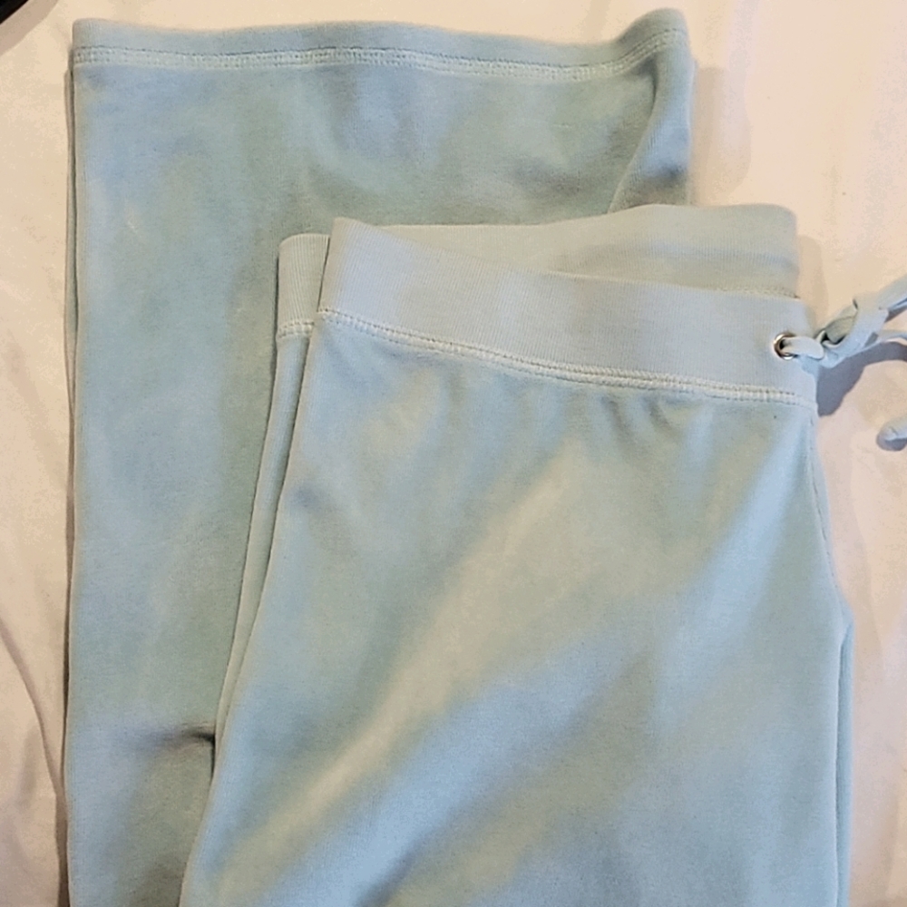Velvety soft baby blue Juicy Couture track pants-M